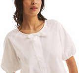 Nautica Womens Side-Bow Blouse Top