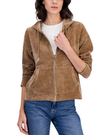 Nautica Womens Twill Double Rib Full-Zip Hoodie Sweatshirt