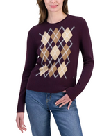 Nautica Womens Argyle Crewneck Sweater
