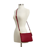 Coach Box Program Patent Signature Legacy Zip Top Crossbody Handbag