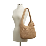 COACH Straw Woven Brooklyn 34 Shoulder Handbag