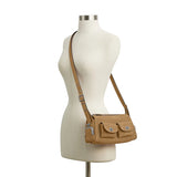COACH Suede Turnlock Haversack 27 Shoulder Handbag
