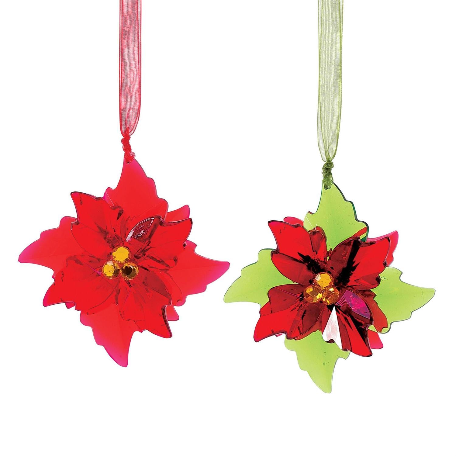 Enesco Mini Poinsetta Ornament - 2 pk.