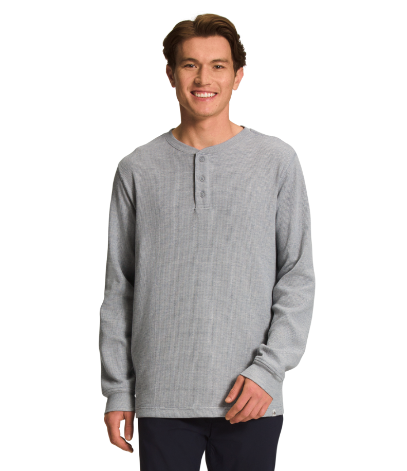 The North Face Mens Waffle Knit Henley Long Sleeve T-Shirt