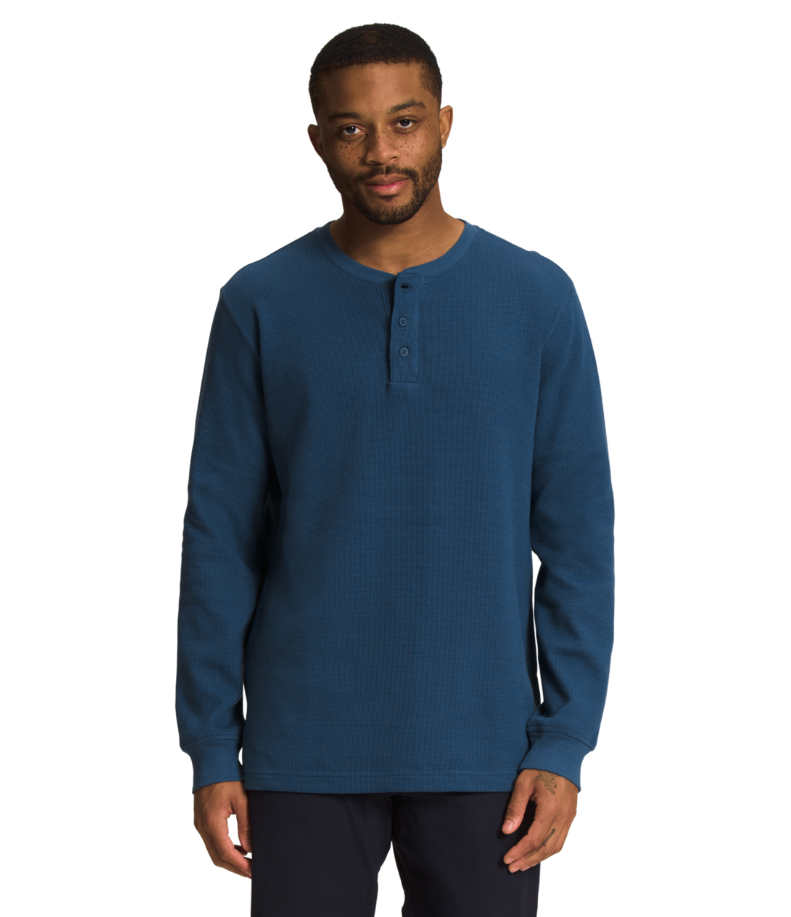The North Face Mens Waffle Knit Henley Long Sleeve T-Shirt