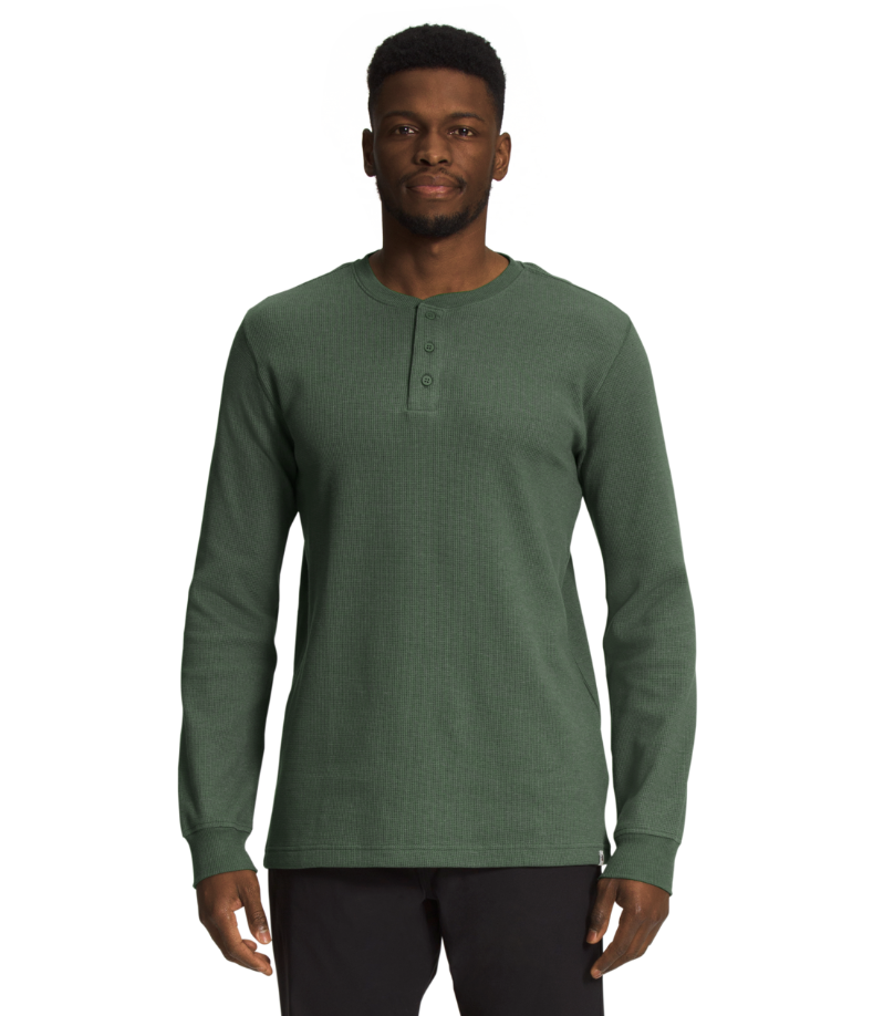 The North Face Mens Waffle Knit Henley Long Sleeve T-Shirt
