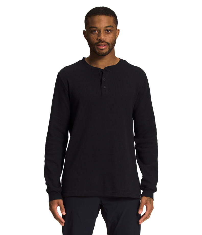 The North Face Mens Waffle Knit Henley Long Sleeve T-Shirt – ShopCGX The North Face Mens Waffle Knit Henley Long Sleeve T-Shirt – ShopCGX