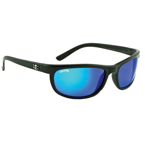 Calcutta Norton Matte Black Frames - Blue Mirror Lens - Polarized Sunglasses