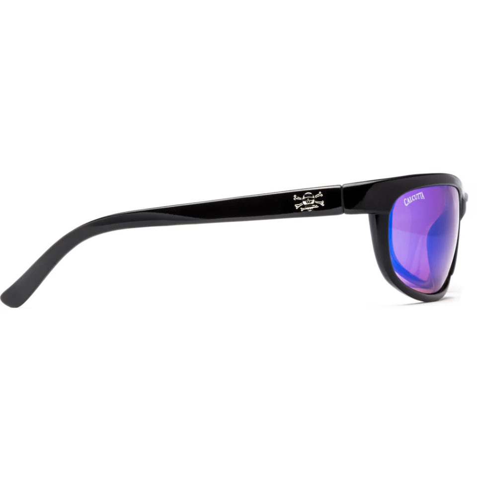 Calcutta Norton Matte Black Frames - Blue Mirror Lens - Polarized Sunglasses