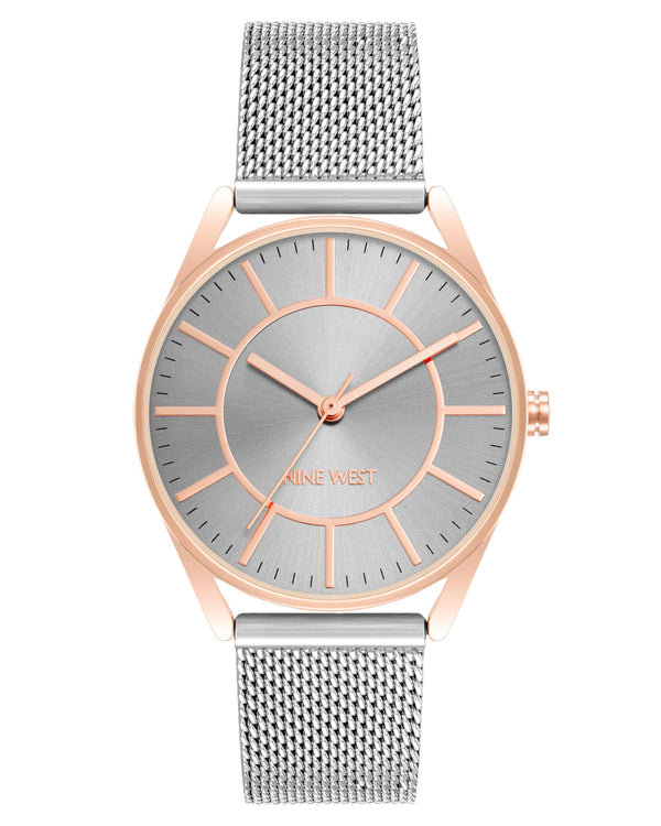 Nine West Womens Mesh Bracelet Watch