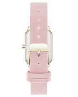 Nine West Womens Octogonal Leather Strap Watch