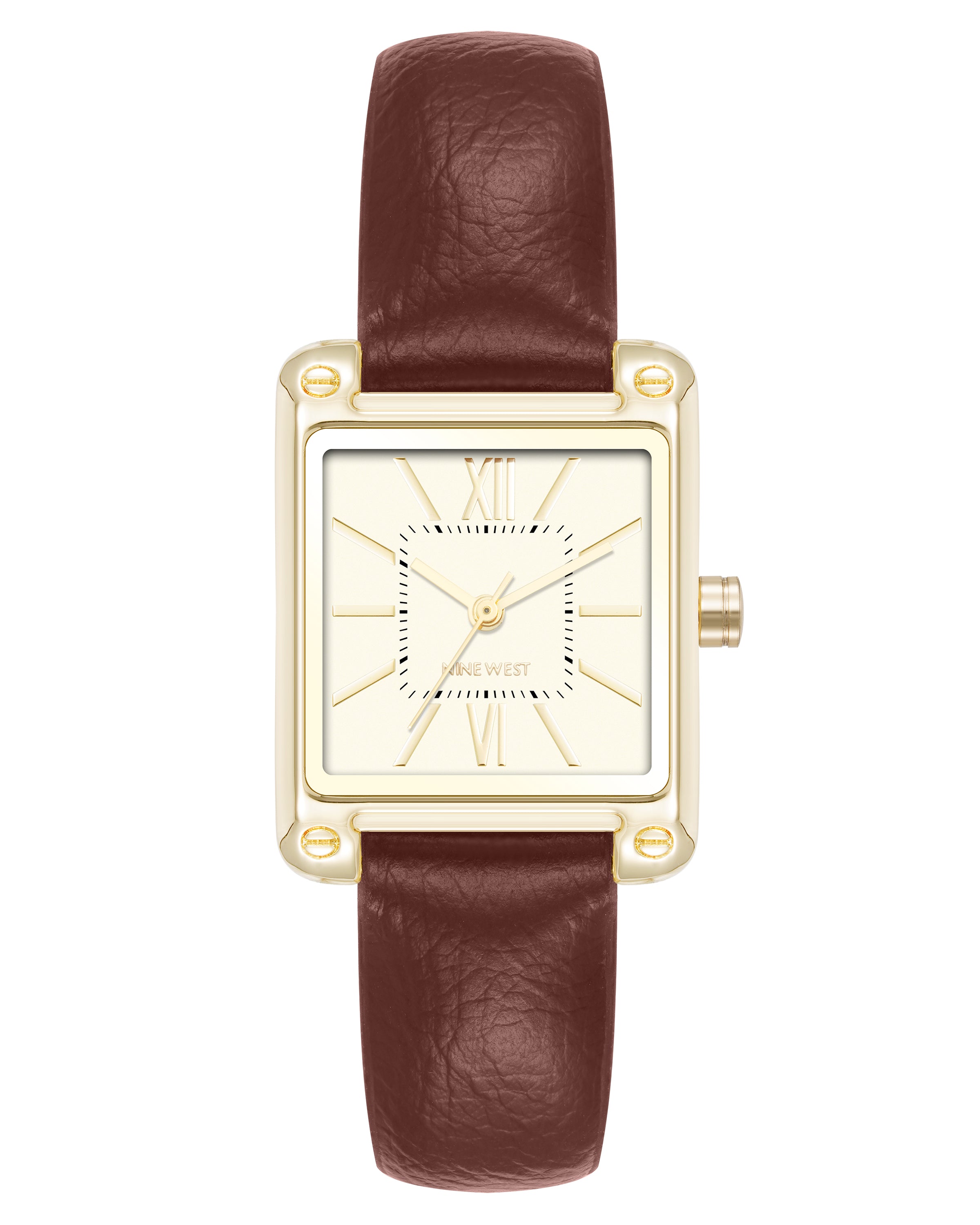 Nine West Womens Square Strap Watch