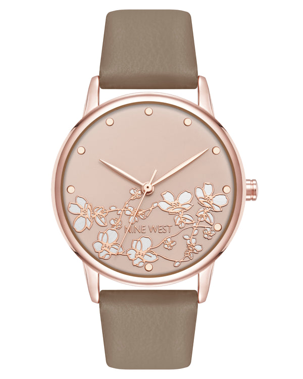 Nine West Womens Round Strap Watch