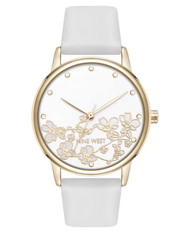 Nine West Womens Round Strap Watch