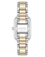 Nine West Womens Square Two-Tone Bracelet Watch