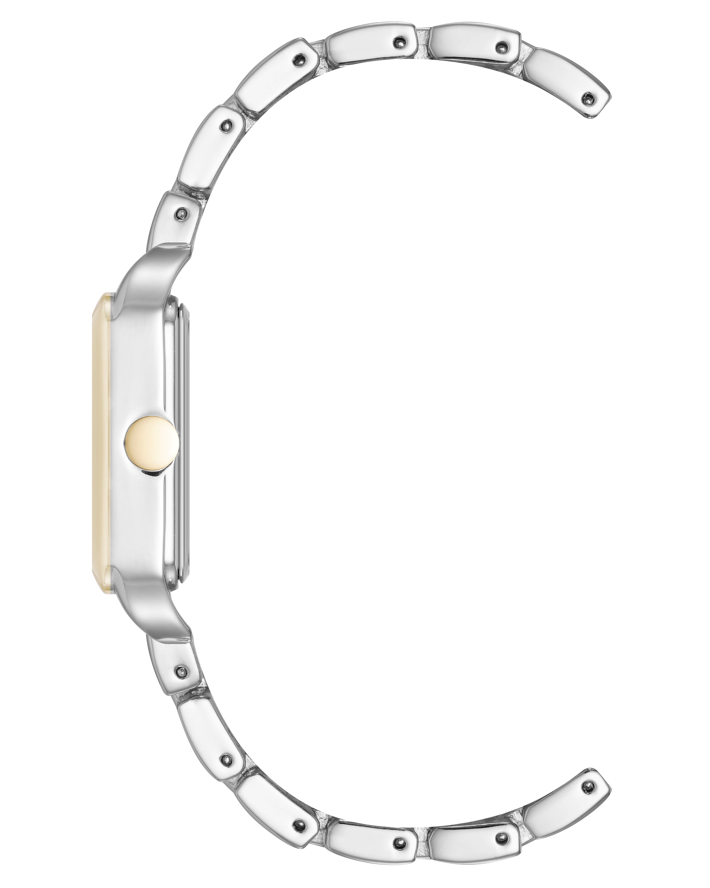 Nine West Womens Square Two-Tone Bracelet Watch