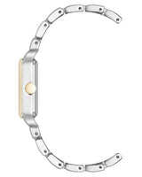 Nine West Womens Square Two-Tone Bracelet Watch