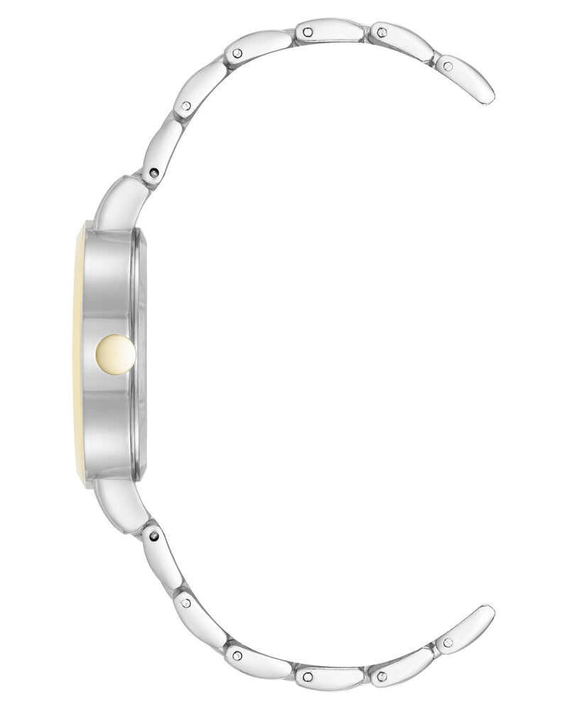 Nine West Womens Round Two-Tone Bracelet Watch