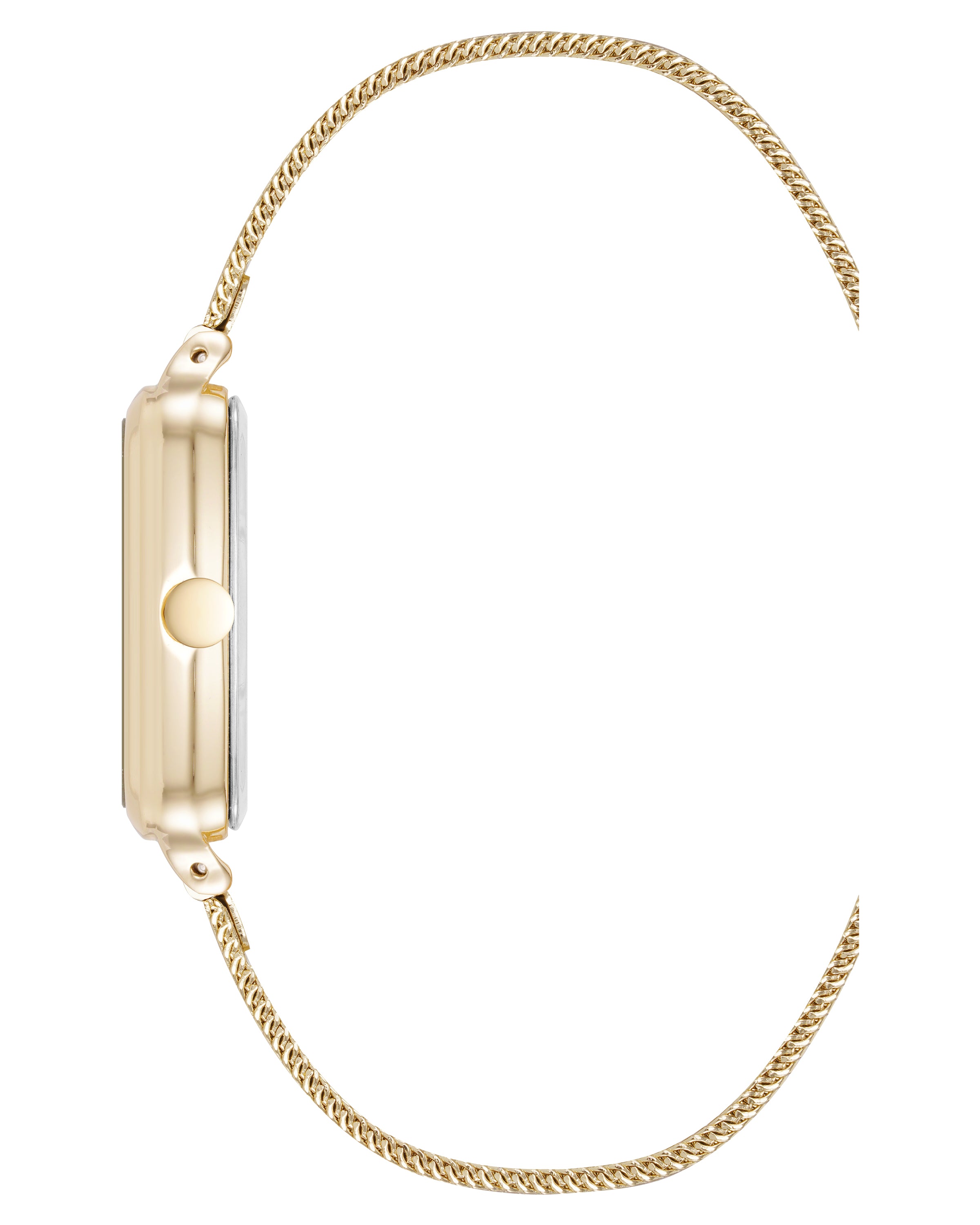 Nine West Womens Square Mesh Watch
