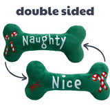 Huxley & Kent Power Plush Naughty & Nice Bone Dog Toy (Double Sided) - Jumbo