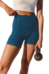 Free People Womens Never Better High-Rise 5" Biker Shorts