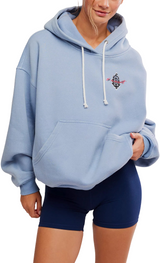 Free People Womens Final Call Front Logo Hoodie Sweatshirt