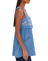 Free People Womens Farrah Chiffon Tunic Top