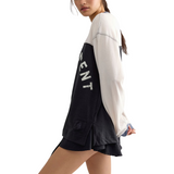 Free People Womens Hustle Layer Graphic Top