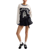 Free People Womens Hustle Layer Graphic Top
