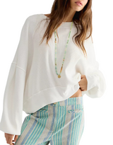 Free People Womens Skyline Thermal Long Sleeve T-Shirt
