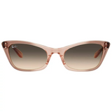 Ray-Ban Womens Lady Burbank Non-Polarized Sunglasses - Transparent Pink