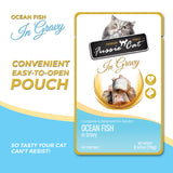 Fussie Cat Ocean Fish in Gravy Pouch Recipe Wet Cat Food - 2.47 oz.