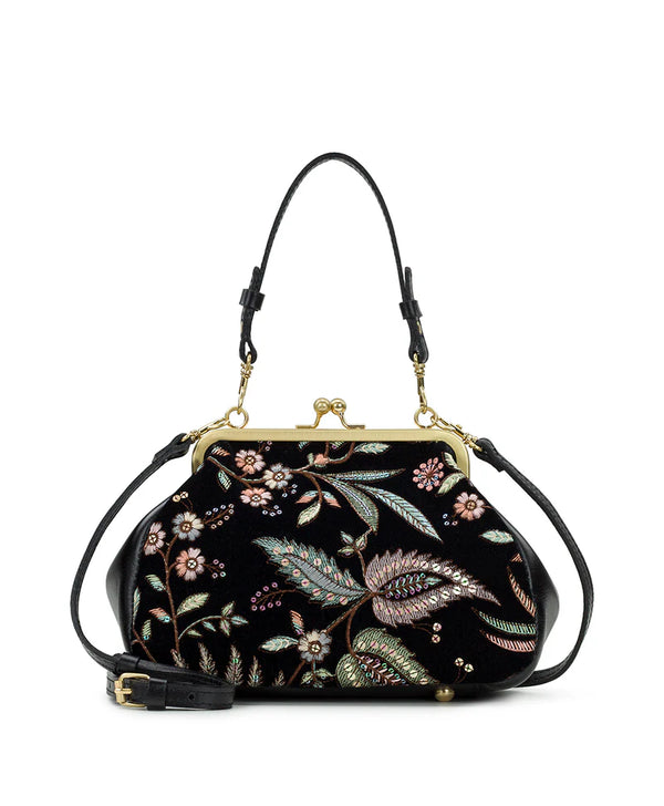 Patricia Nash Annie Frame Velvet Jacquard Crossbody Handbag