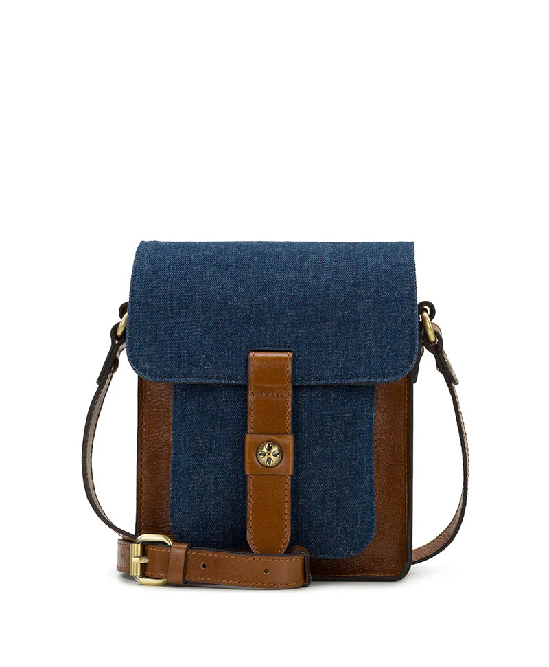 Patricia Nash Lari Denim and Leather Crossbody Handbag