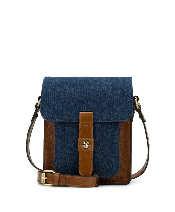 Patricia Nash Lari Denim and Leather Crossbody Handbag