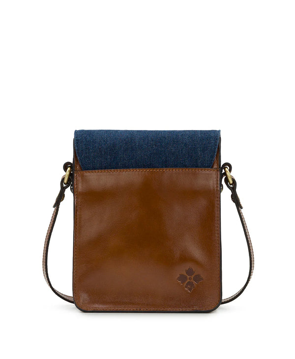 Patricia Nash Lari Denim and Leather Crossbody Handbag
