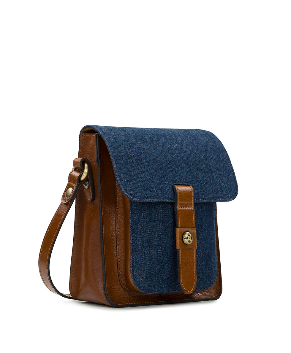 Patricia Nash Lari Denim and Leather Crossbody Handbag