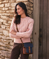 Patricia Nash Lari Denim and Leather Crossbody Handbag