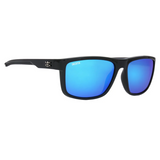 Calcutta Palma Sola Shiny Black Frames - Blue Mirror Lens - Polarized Sunglasses