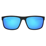 Calcutta Palma Sola Shiny Black Frames - Blue Mirror Lens - Polarized Sunglasses