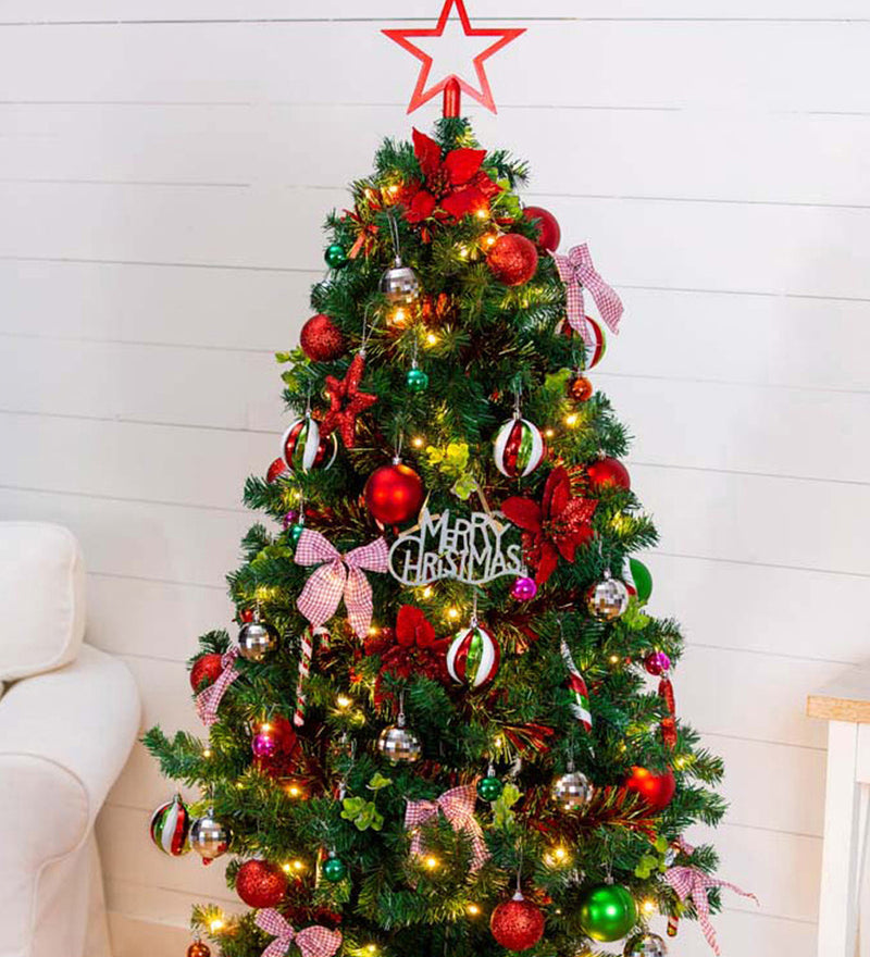 Evergreen Holiday Traditions 6' Tree with 150 LED Lights and 120 Ornaments and Storage Bag