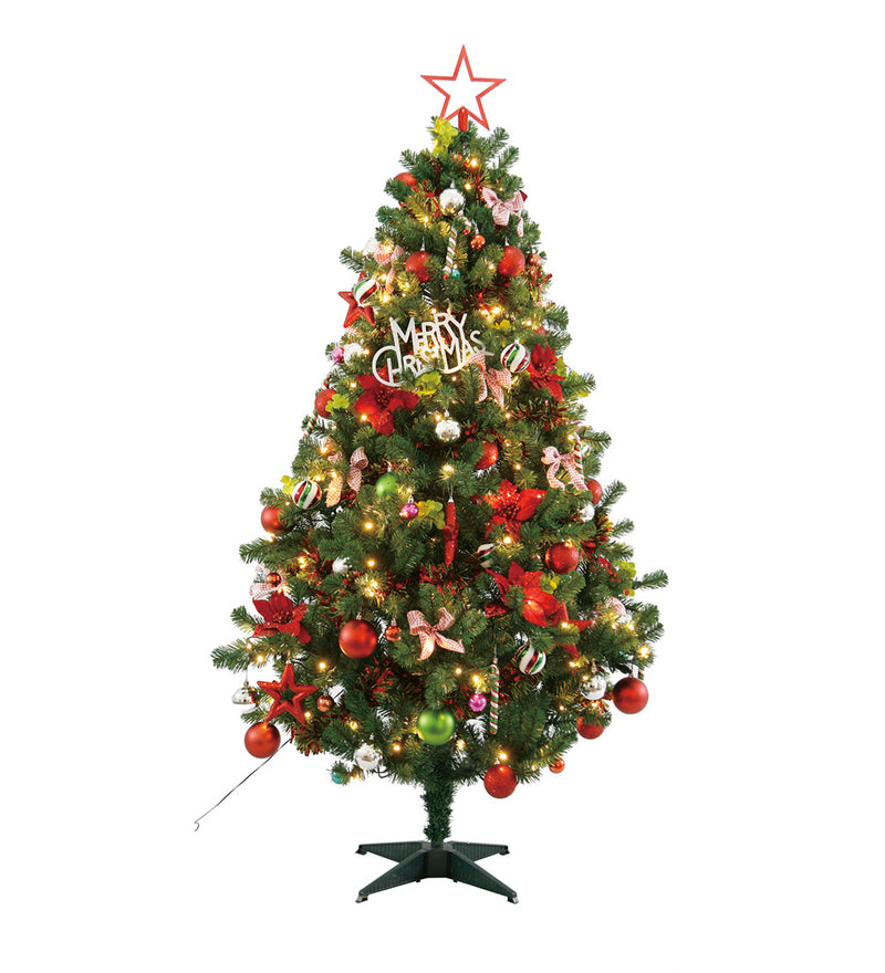 Evergreen Holiday Traditions 6' Tree with 150 LED Lights and 120 Ornaments and Storage Bag
