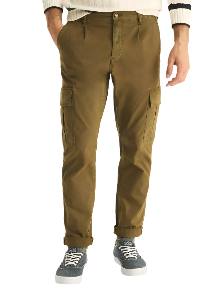 nautica pleated dress pants Nautica Rigger Men's Pleated Dress Pants Slack - Brown - Size 35 x 30