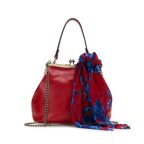 Patricia Nash Laureana Frame Satchel Handbag With Scarf