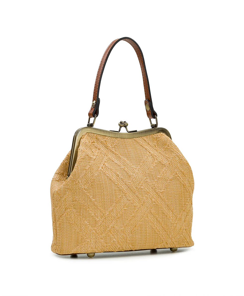 Patricia Nash Laureana Frame Woven Satchel Handbag