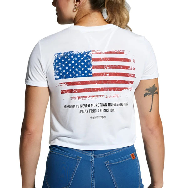 Born Primitive Womens Worth Defending Crop Short Sleeve T-Shirt