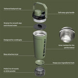 Stanley Stainless Steel Activate Shaker Bottle - 20 oz