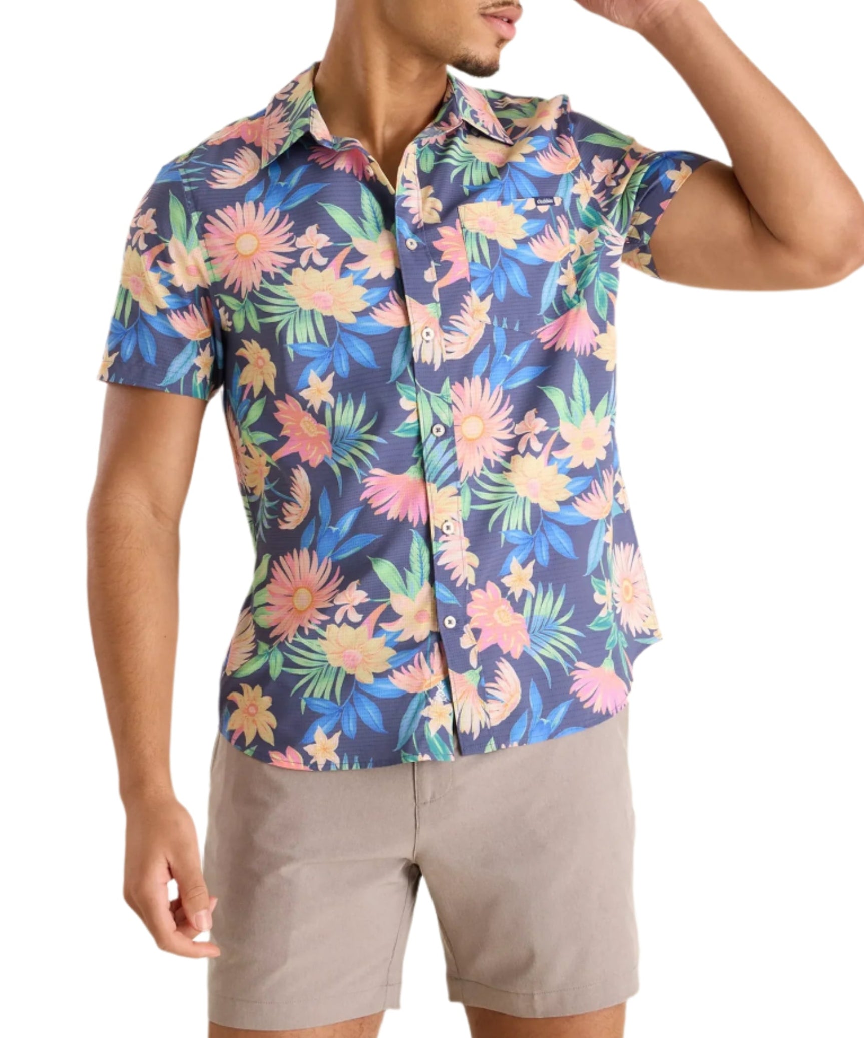 Chubbies Mens The Big Bloomer Breezetech Button-Up Shirt
