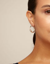 UNOde50 On Our Mind Silver-Plated Wide Hoop Earrings