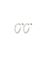 UNOde50 On Our Mind Silver-Plated Wide Hoop Earrings